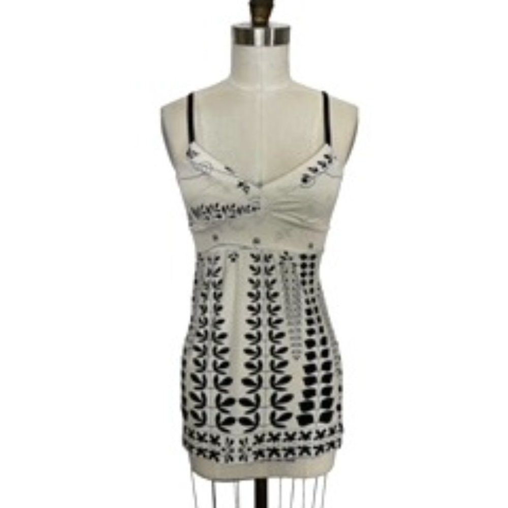 Janette Black & White Top - Size M